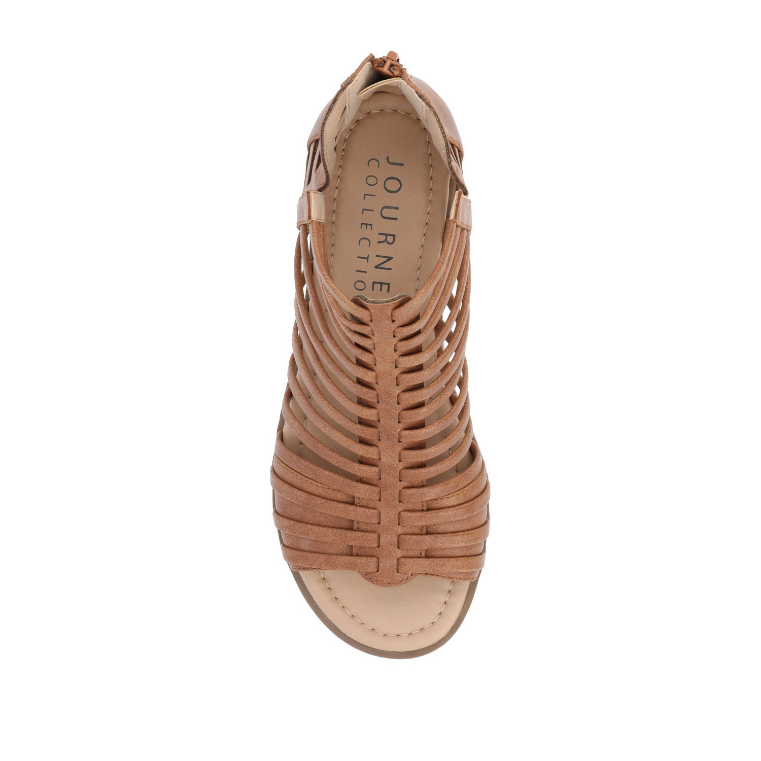 Journee DELILAH GLADIATOR SANDALS IN VEGAN LEATHER - Brown