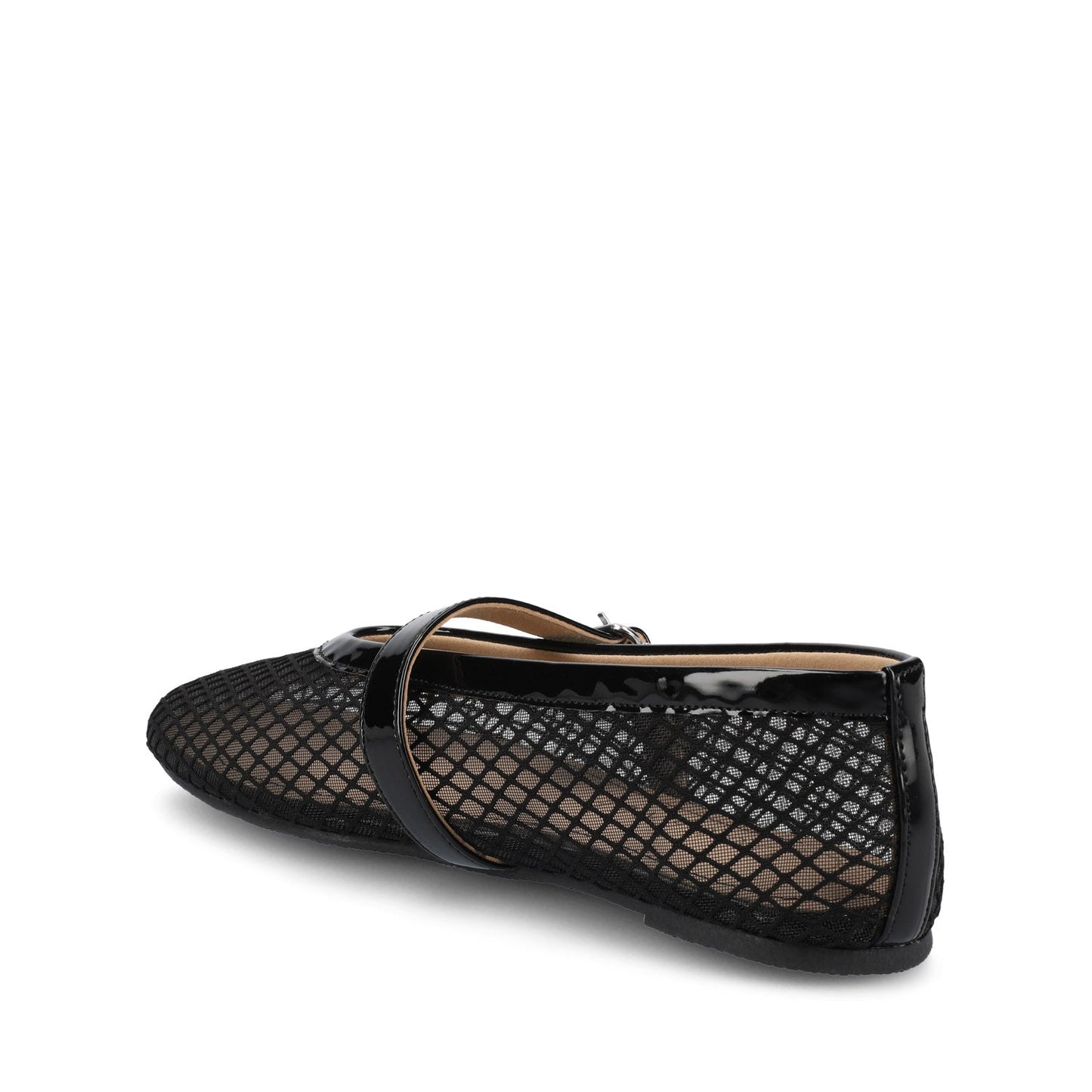 Journee CASHA MARY JANE FLATS IN MESH - Black Mesh