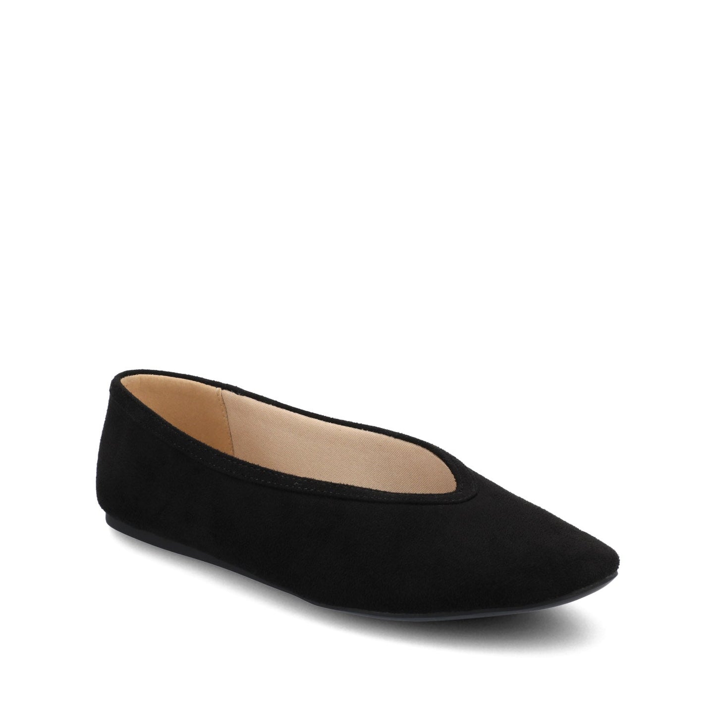 Journee FORTUNE BALLET FLATS - Black Suede