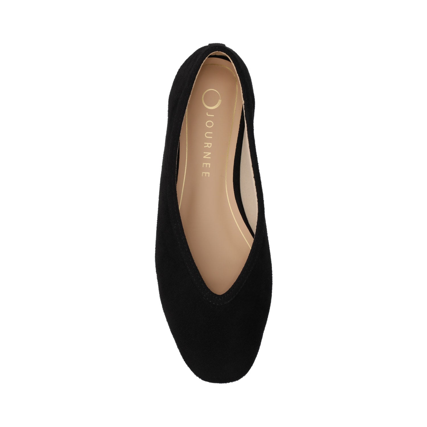 Journee FORTUNE BALLET FLATS - Black Suede