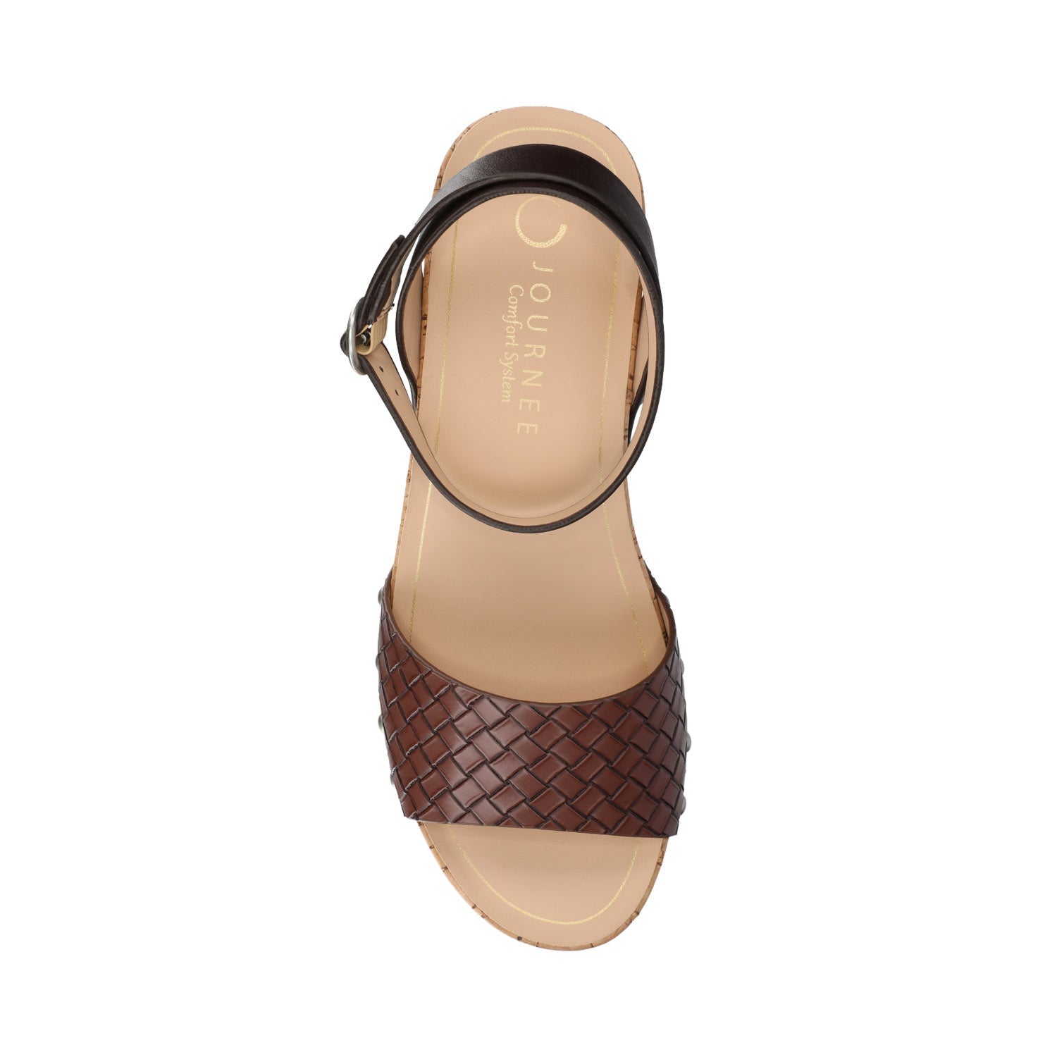 Journee VANESSA PLATFORM CLOG SANDALS - Chocolate Woven