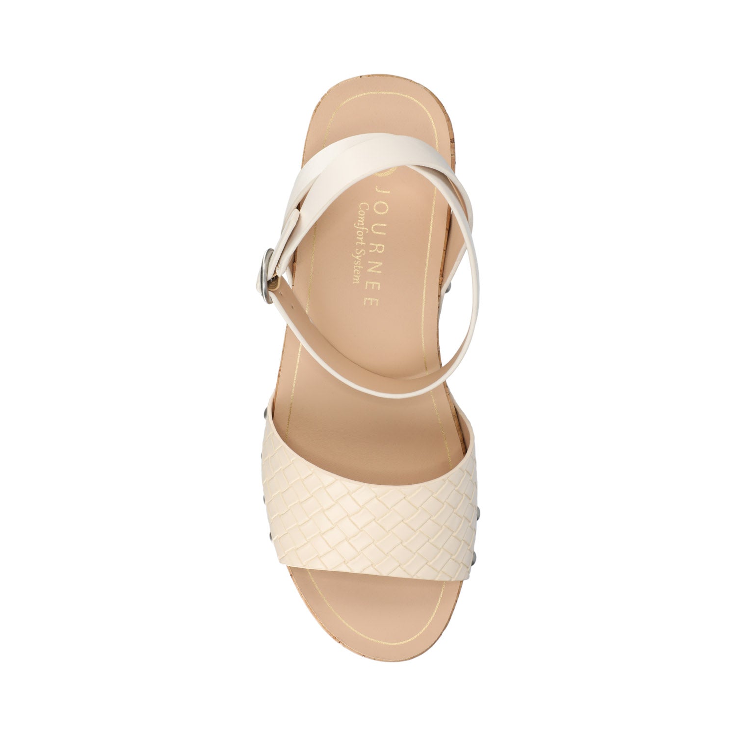 Journee VANESSA PLATFORM CLOG SANDALS - Bone Woven