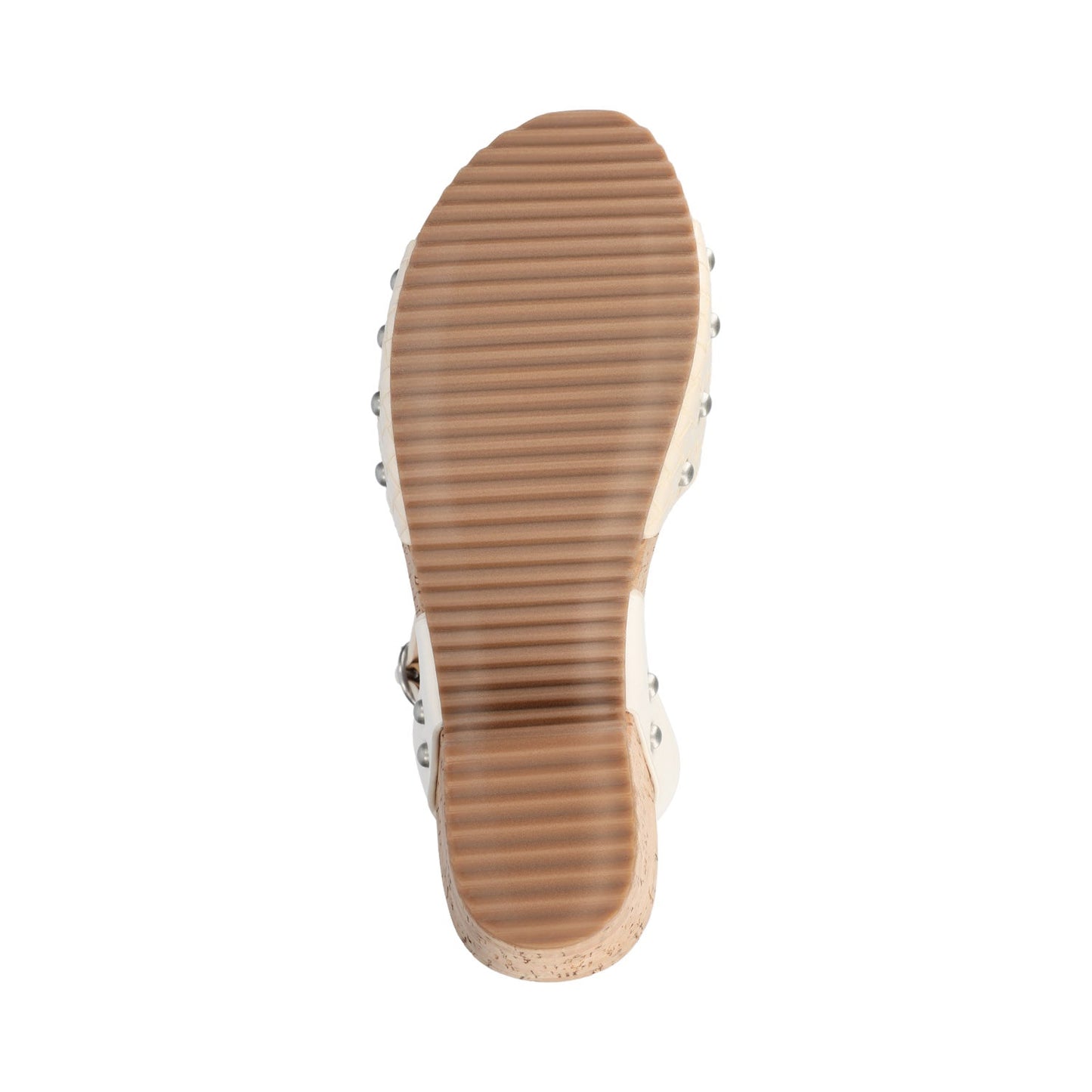 Journee VANESSA PLATFORM CLOG SANDALS - Bone Woven