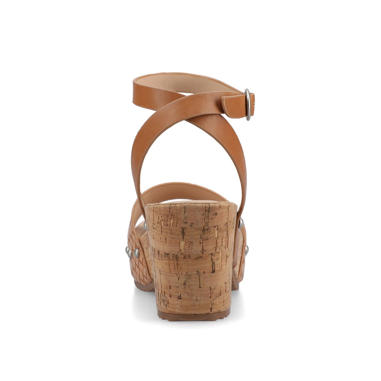 Journee VANESSA PLATFORM CLOG SANDALS - Tan Woven
