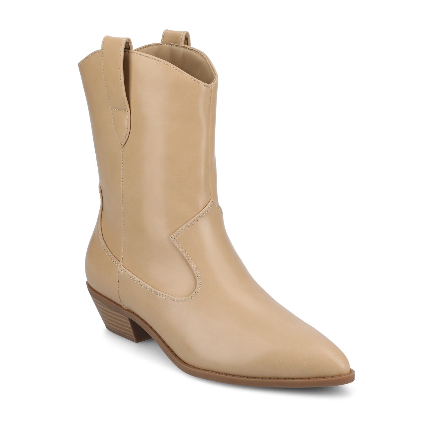 Journee FRITZIE WESTERN ANKLE BOOTIES - Taupe