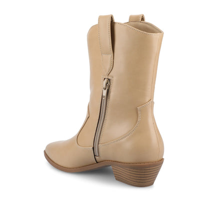 Journee FRITZIE WESTERN ANKLE BOOTIES - Taupe
