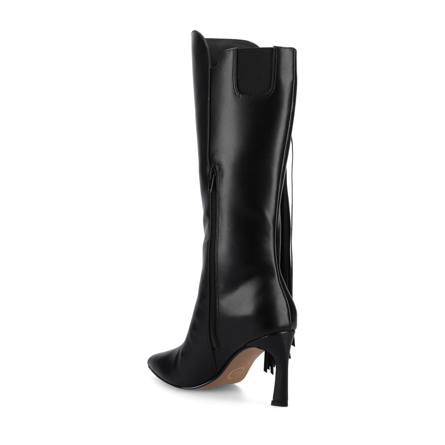 Journee DOLLY KNEE HIGH TASSEL WESTERN BOOTS - Black