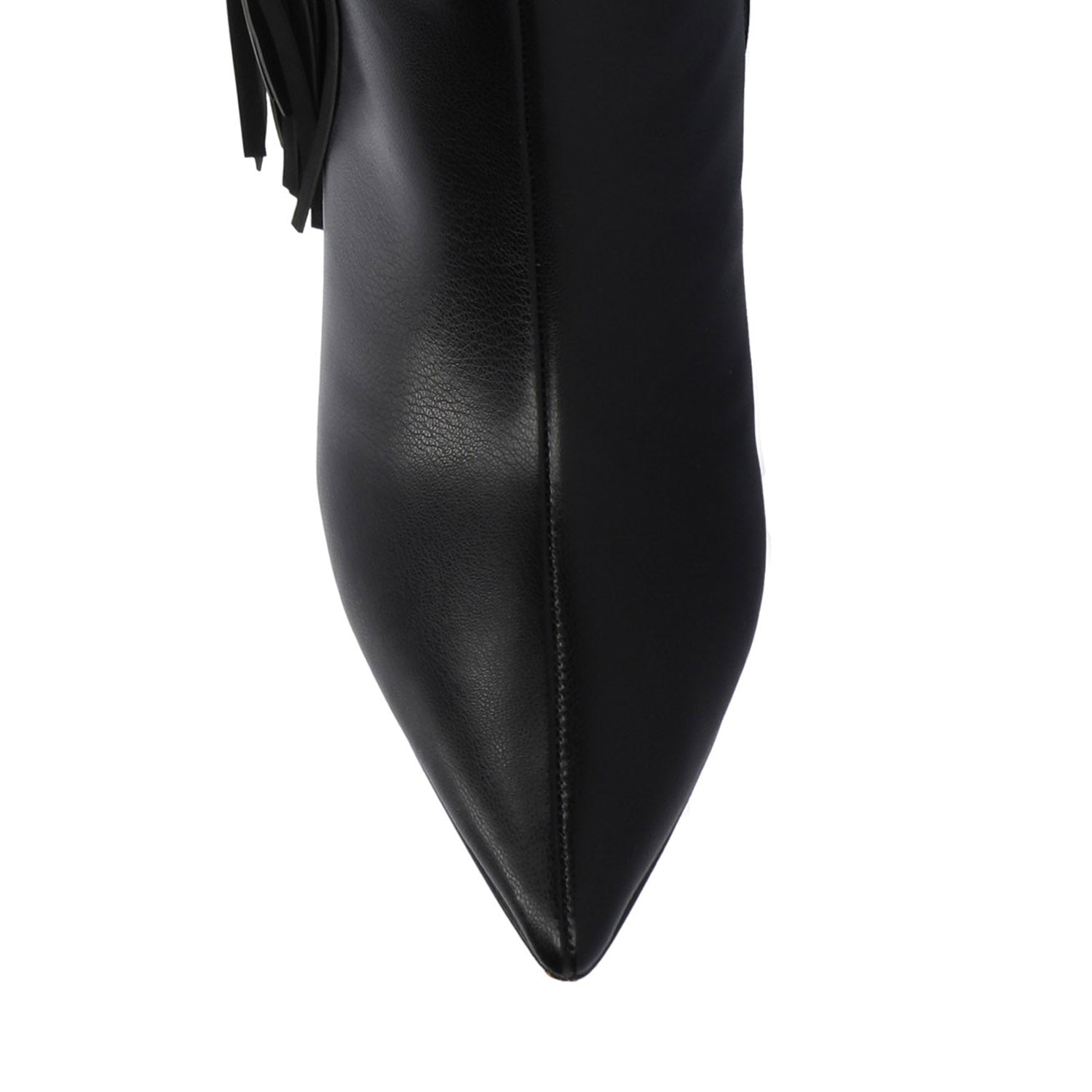 Journee DOLLY KNEE HIGH TASSEL WESTERN BOOTS - Black