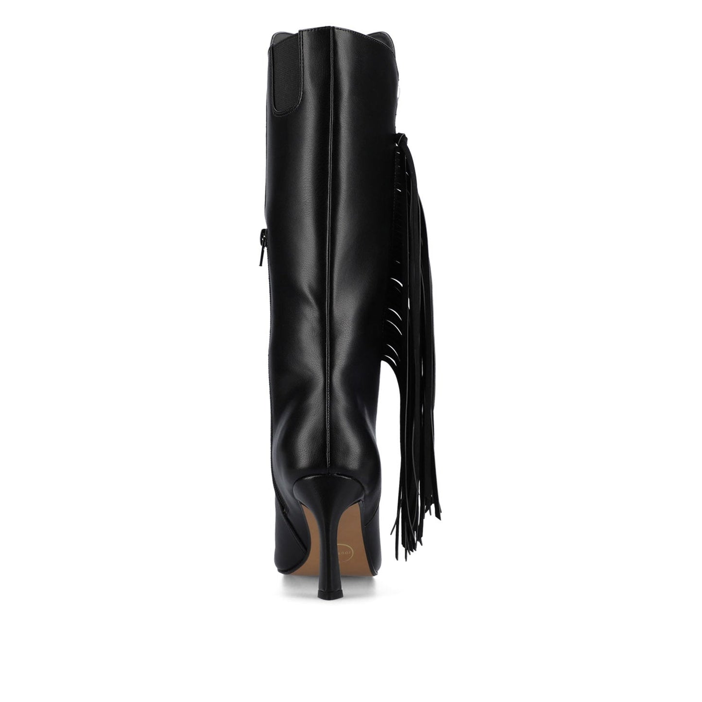Journee DOLLY KNEE HIGH TASSEL WESTERN BOOTS - Black