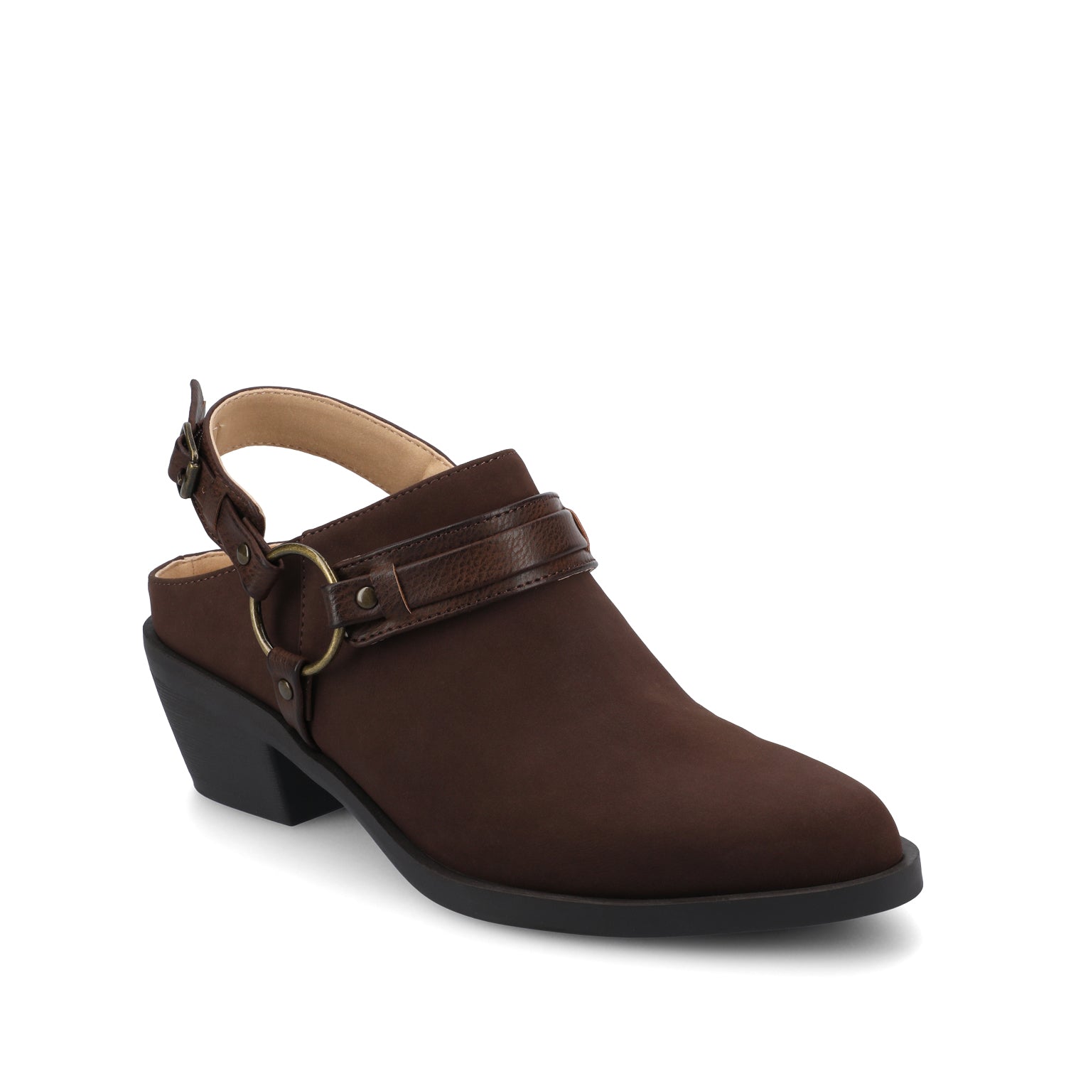 Journee URBANA STRAPPY MULES - Chocolate