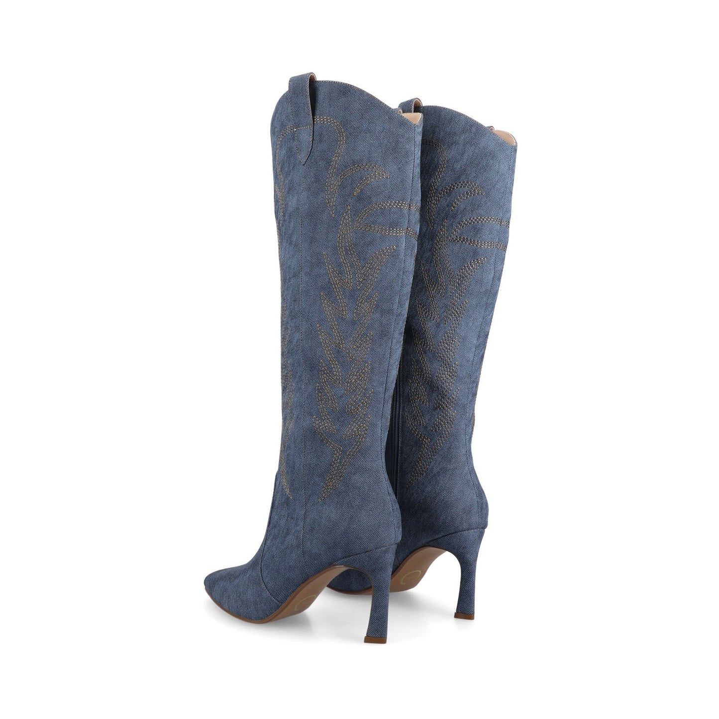 Journee LARAMIE KNEE HIGH WESTERN BOOTS - Denim