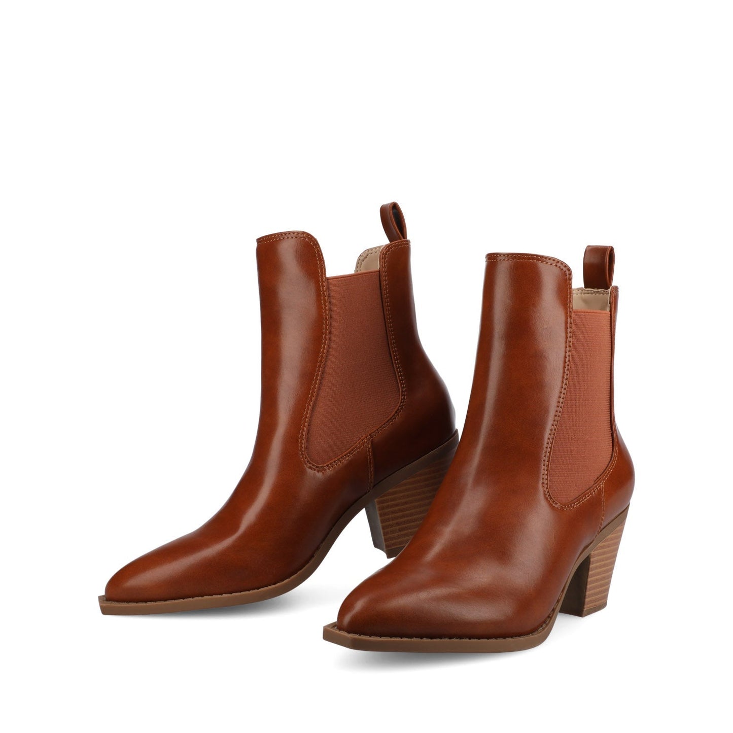 Journee ROSEMARY WESTERN CHELSEA BOOTIES - Cognac