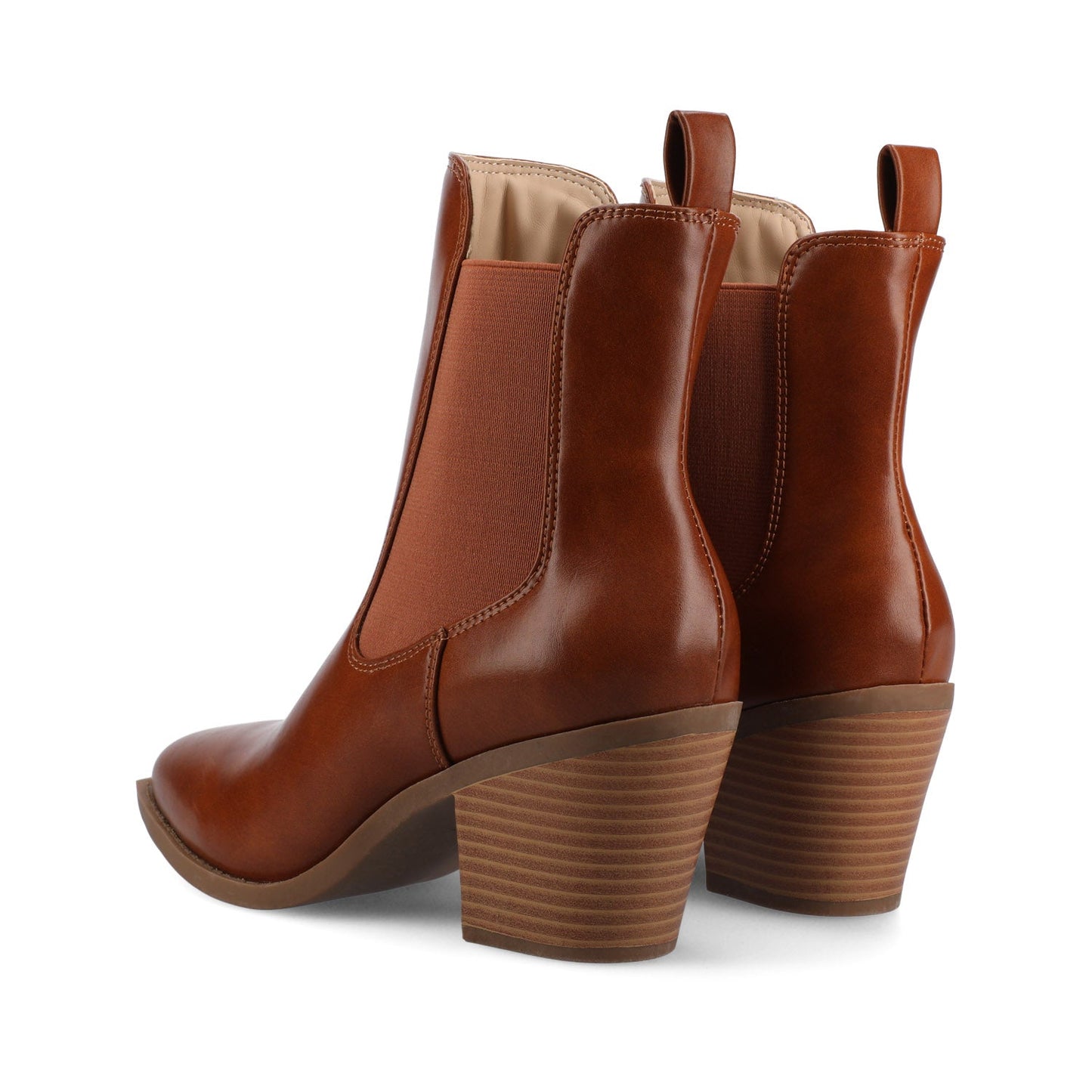 Journee ROSEMARY WESTERN CHELSEA BOOTIES - Cognac