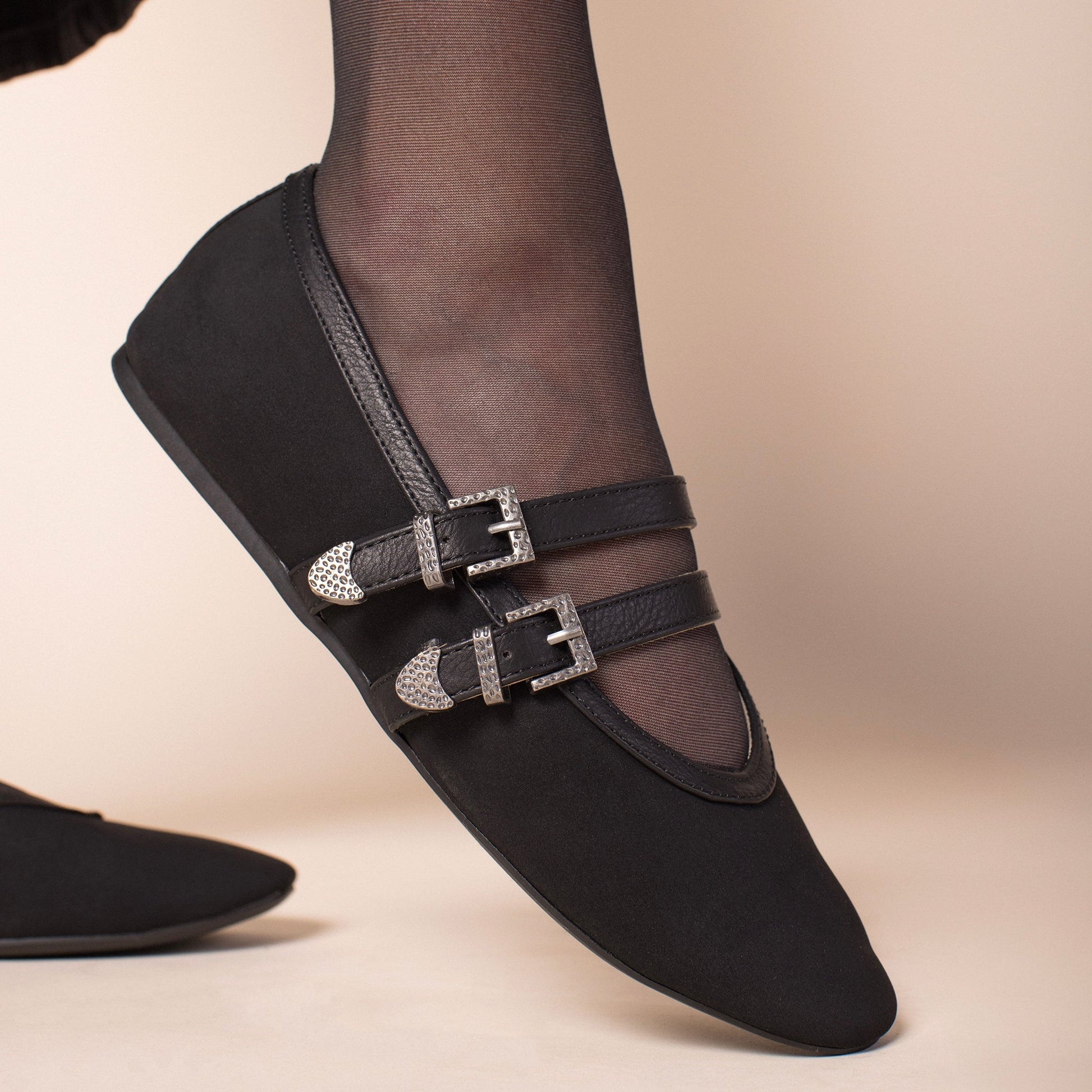 Journee FLORENE MARY JANE WESTERN FLATS - Black