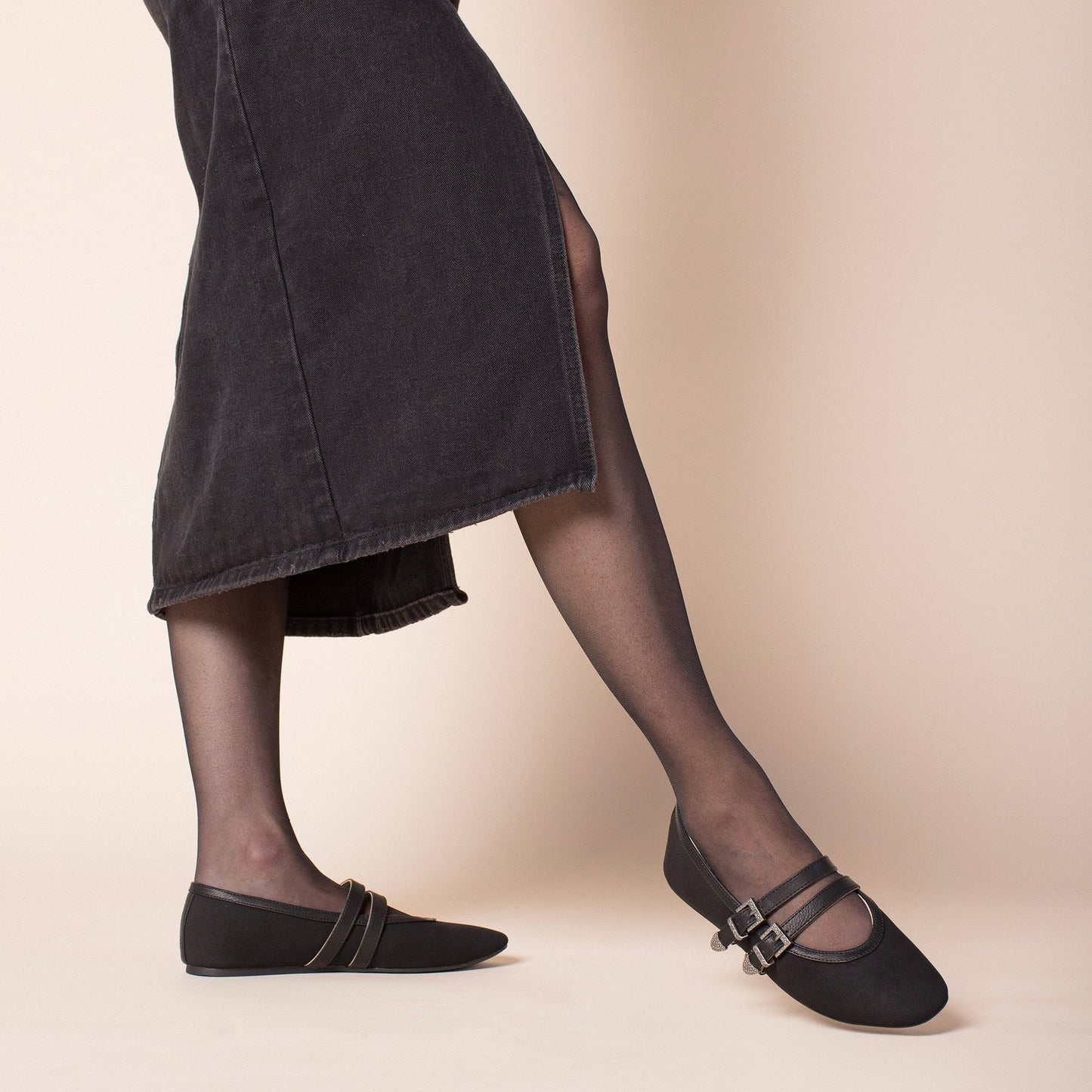 Journee FLORENE MARY JANE WESTERN FLATS - Black