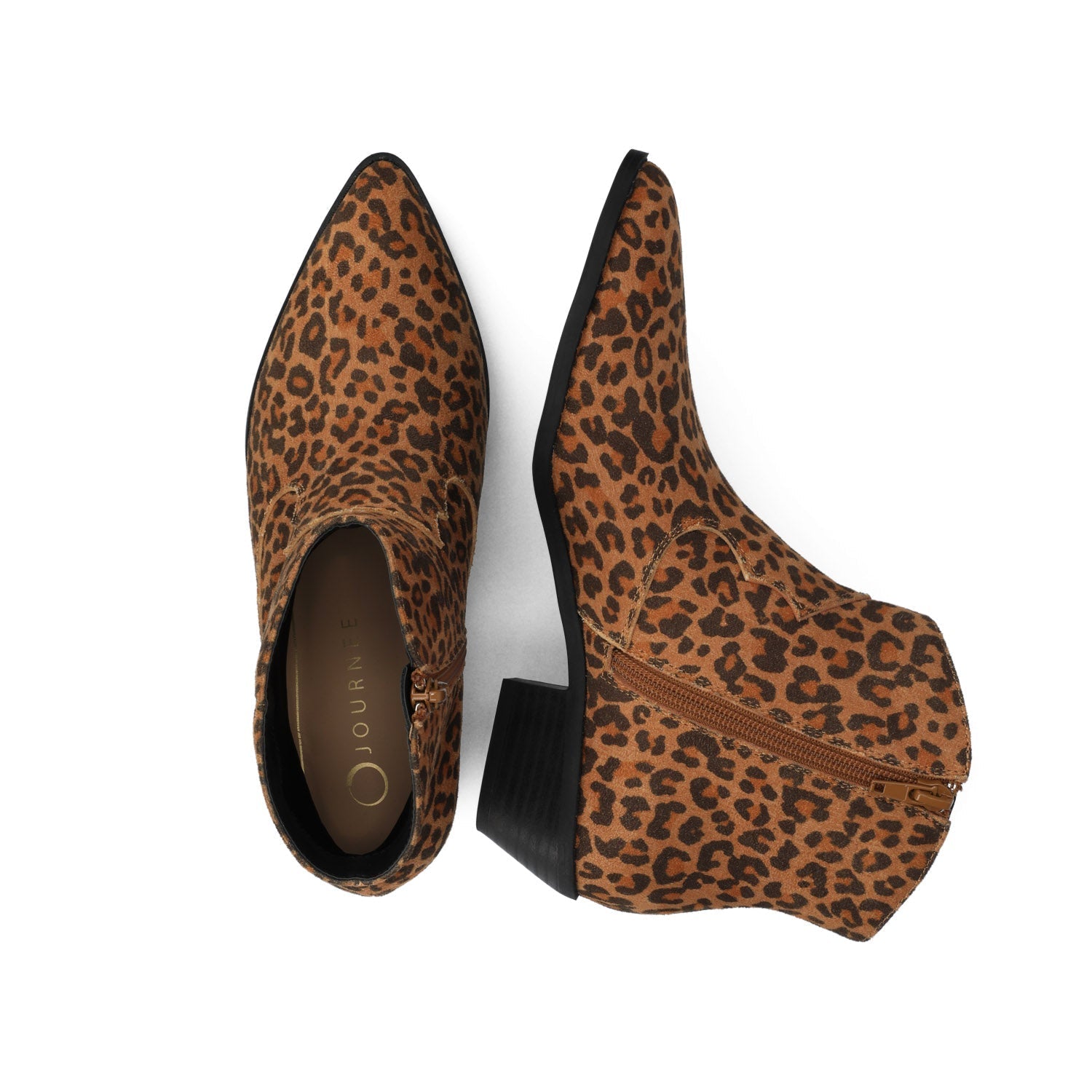 Journee TALIAH WESTERN ANKLE BOOTIES - Leopard
