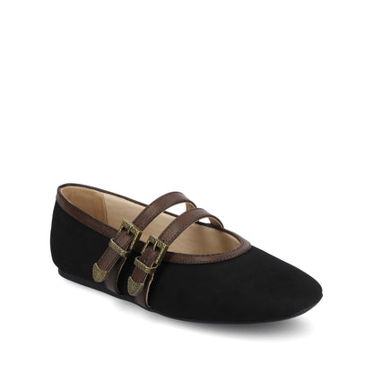 Journee FLORENE MARY JANE WESTERN FLATS - Black Chocolate