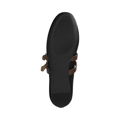 Journee FLORENE MARY JANE WESTERN FLATS - Black Chocolate