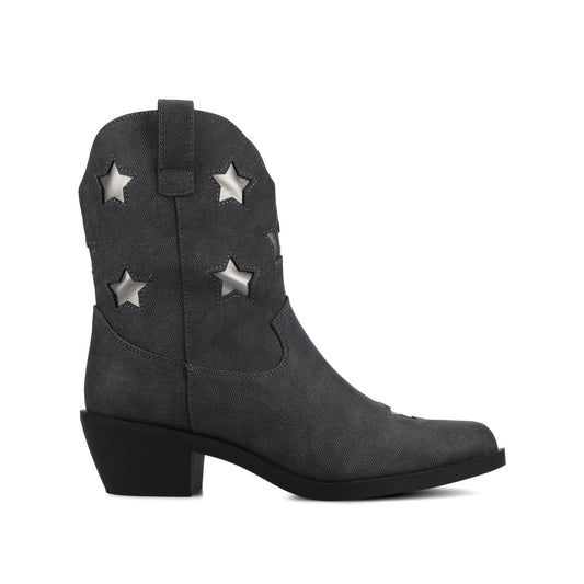 Journee UNDERWOOD WESTERN STAR BOOTIES - Charcoal
