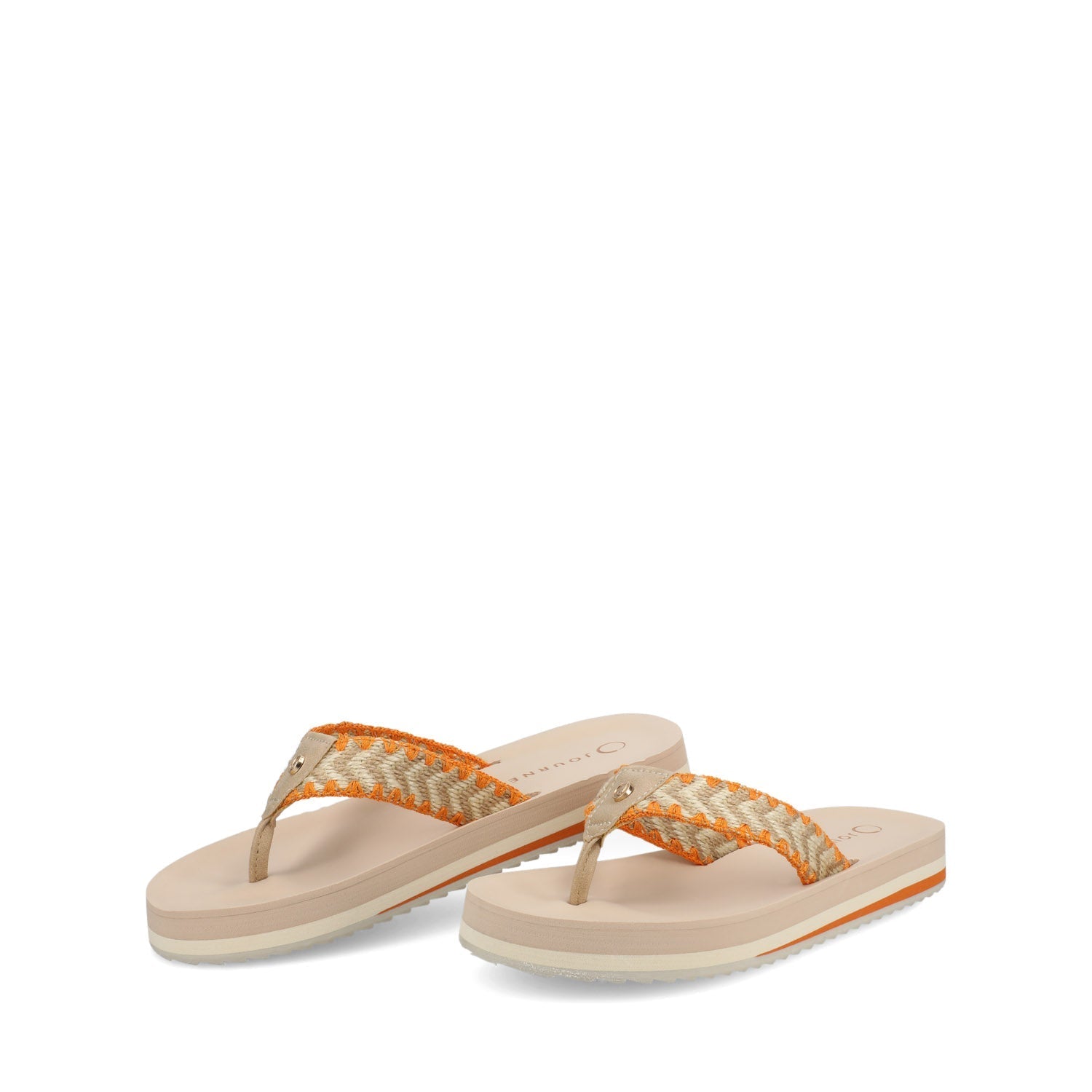 Journee ELODDIE WOVEN STRAP BEACH SANDALS - Tan