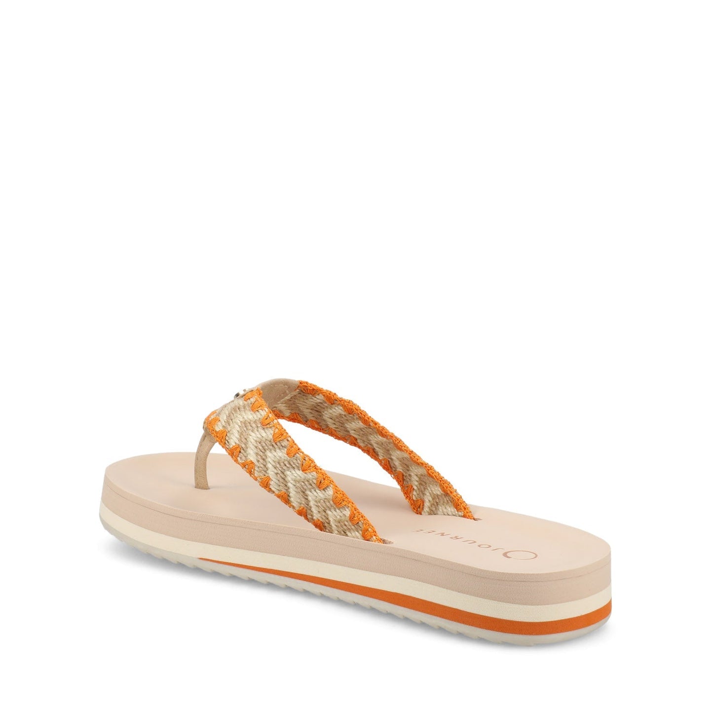 Journee ELODDIE WOVEN STRAP BEACH SANDALS - Tan