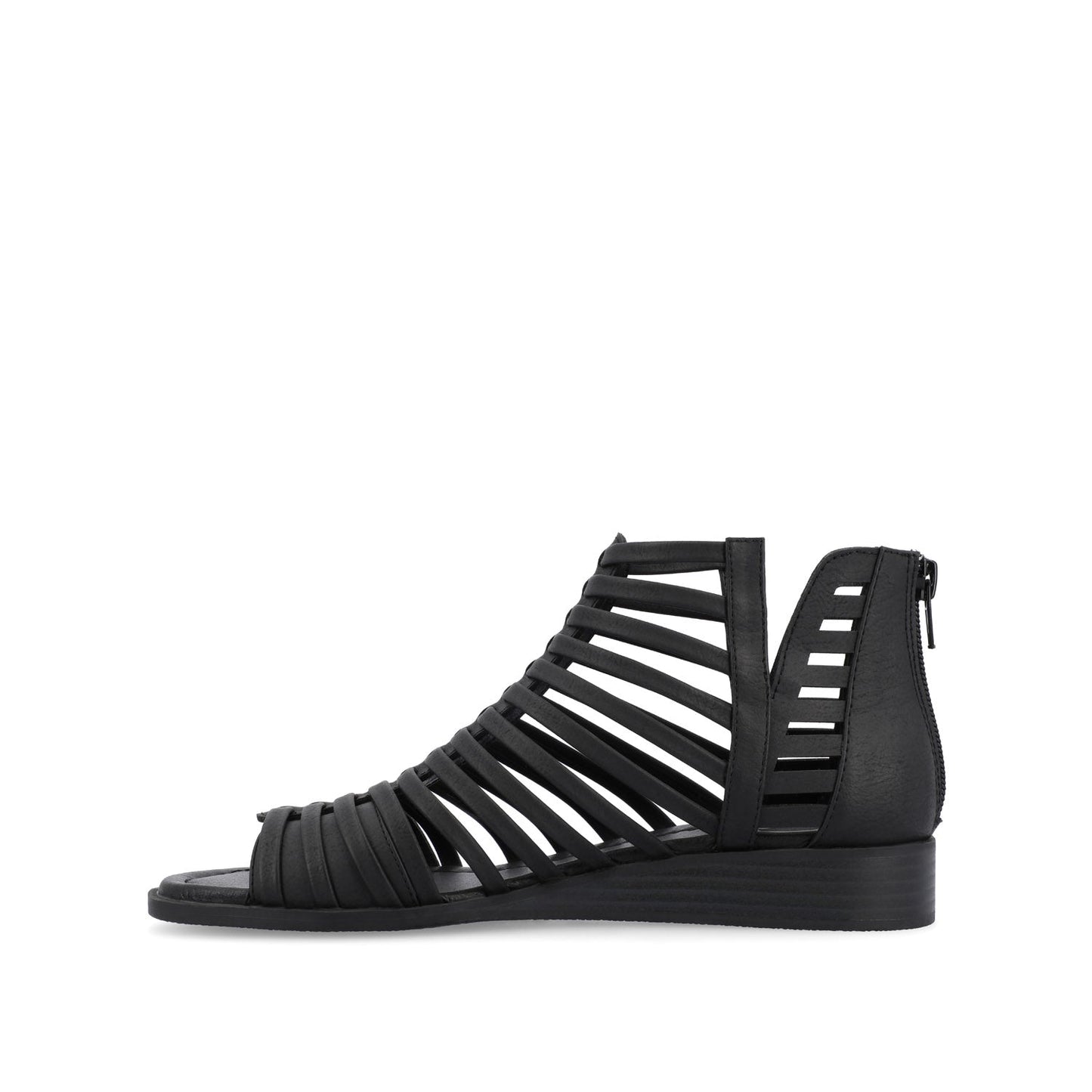 Journee DELILAH GLADIATOR SANDALS IN VEGAN LEATHER - Black