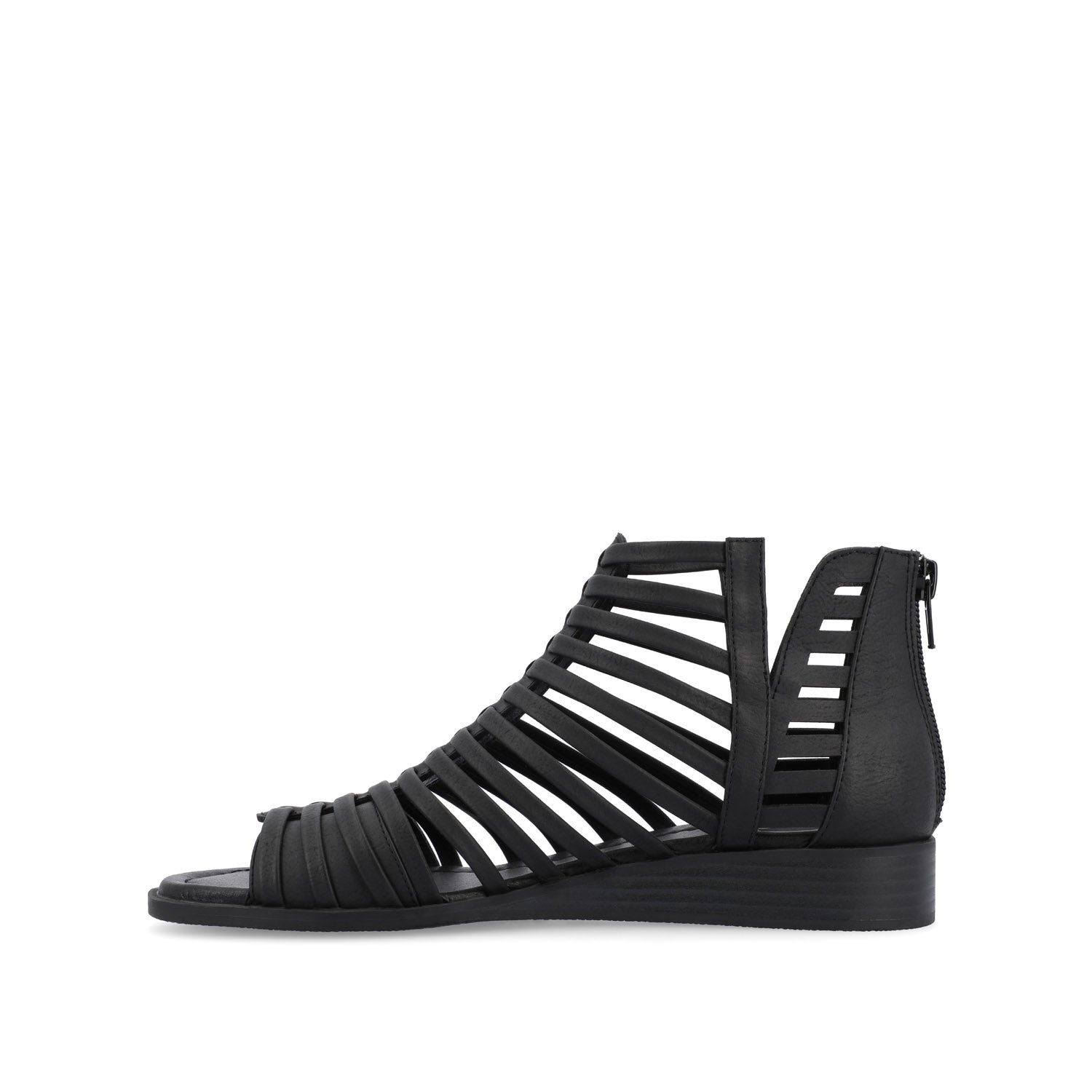 Journee DELILAH GLADIATOR SANDALS IN VEGAN LEATHER - Black