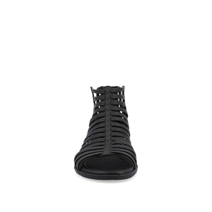 Journee DELILAH GLADIATOR SANDALS IN VEGAN LEATHER - Black