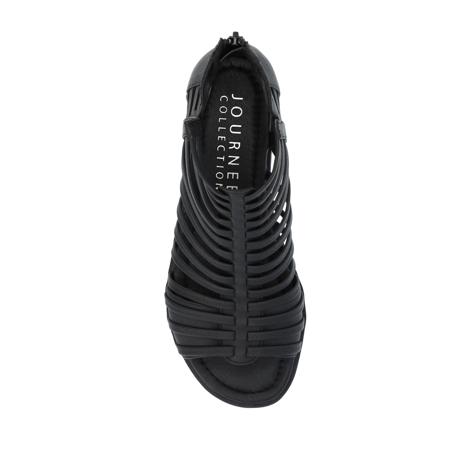 Journee DELILAH GLADIATOR SANDALS IN VEGAN LEATHER - Black