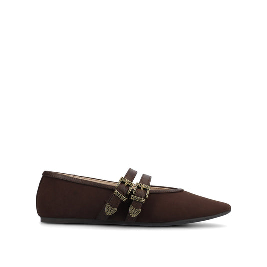 Journee FLORENE MARY JANE WESTERN FLATS - Chocolate