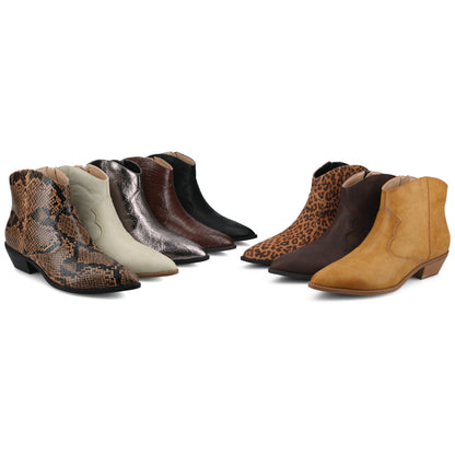 Journee TALIAH WESTERN ANKLE BOOTIES - Bone