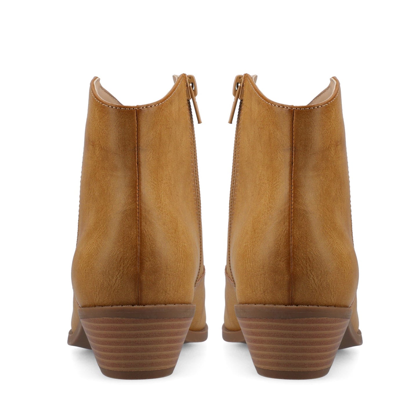 Journee TALIAH WESTERN ANKLE BOOTIES - Tan