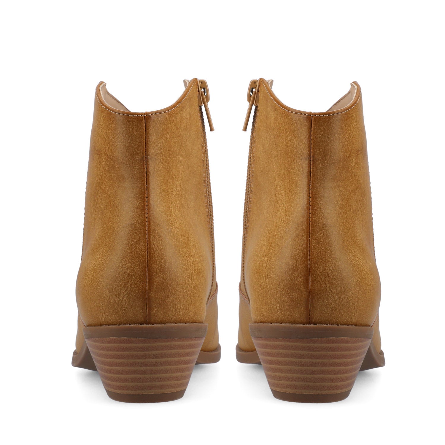 Journee TALIAH WESTERN ANKLE BOOTIES - Tan