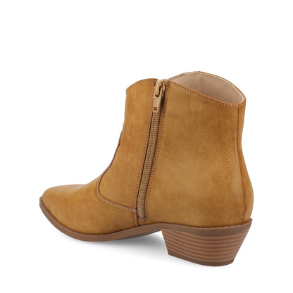 Journee TALIAH WESTERN ANKLE BOOTIES - Tan