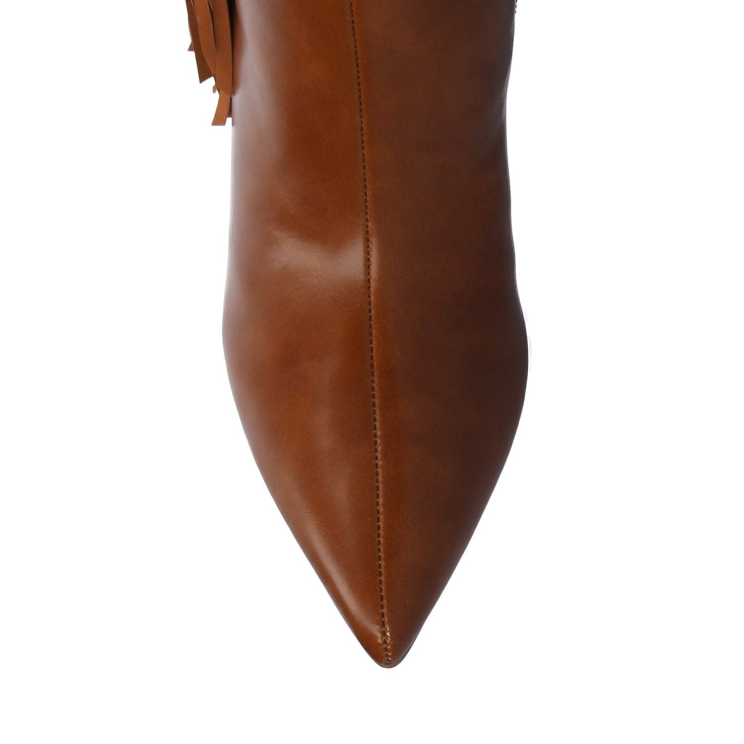 Journee DOLLY KNEE HIGH TASSEL WESTERN BOOTS - Cognac