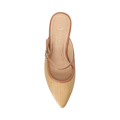 Journee TIFFEE SLIP ON HEELS - Natural