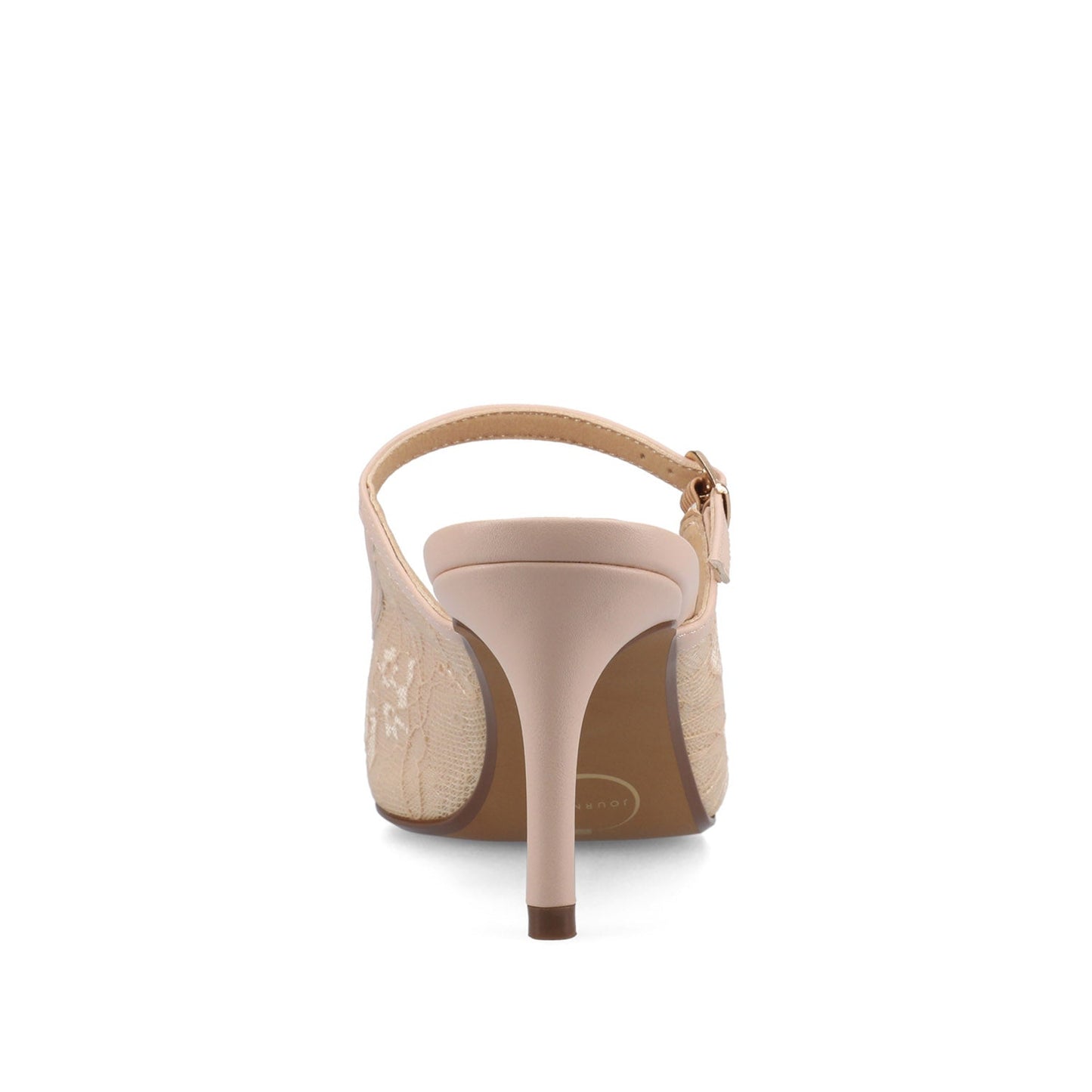 Journee TIFFEE SLIP ON HEELS - Bone Lace