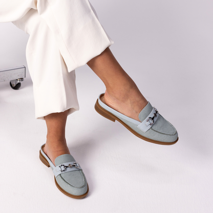 Journee RAYLA SLIP ON LOAFERS - Blue Lizard
