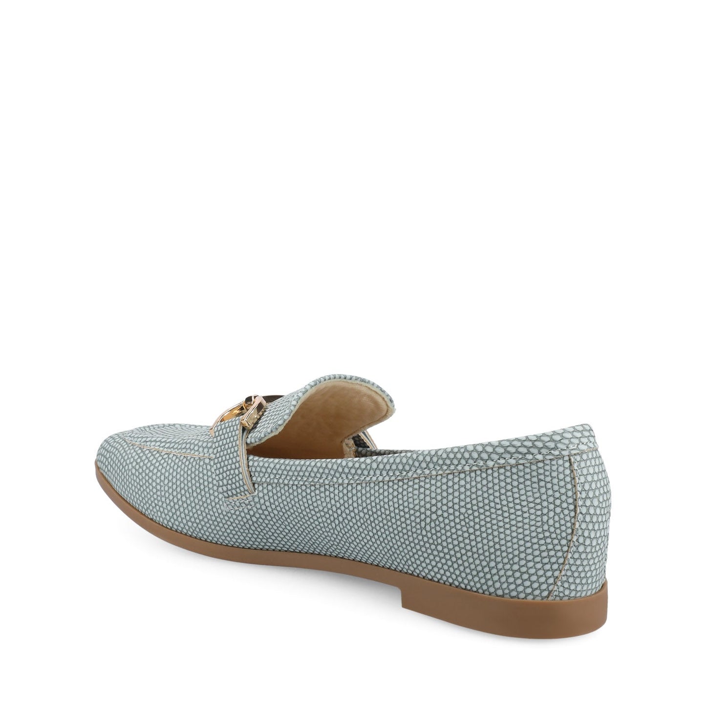 Journee MIZZA LOAFER FLATS IN VEGAN LEATHER - Blue Lizard