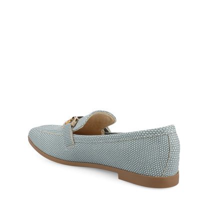 Journee MIZZA LOAFER FLATS IN VEGAN LEATHER - Blue Lizard