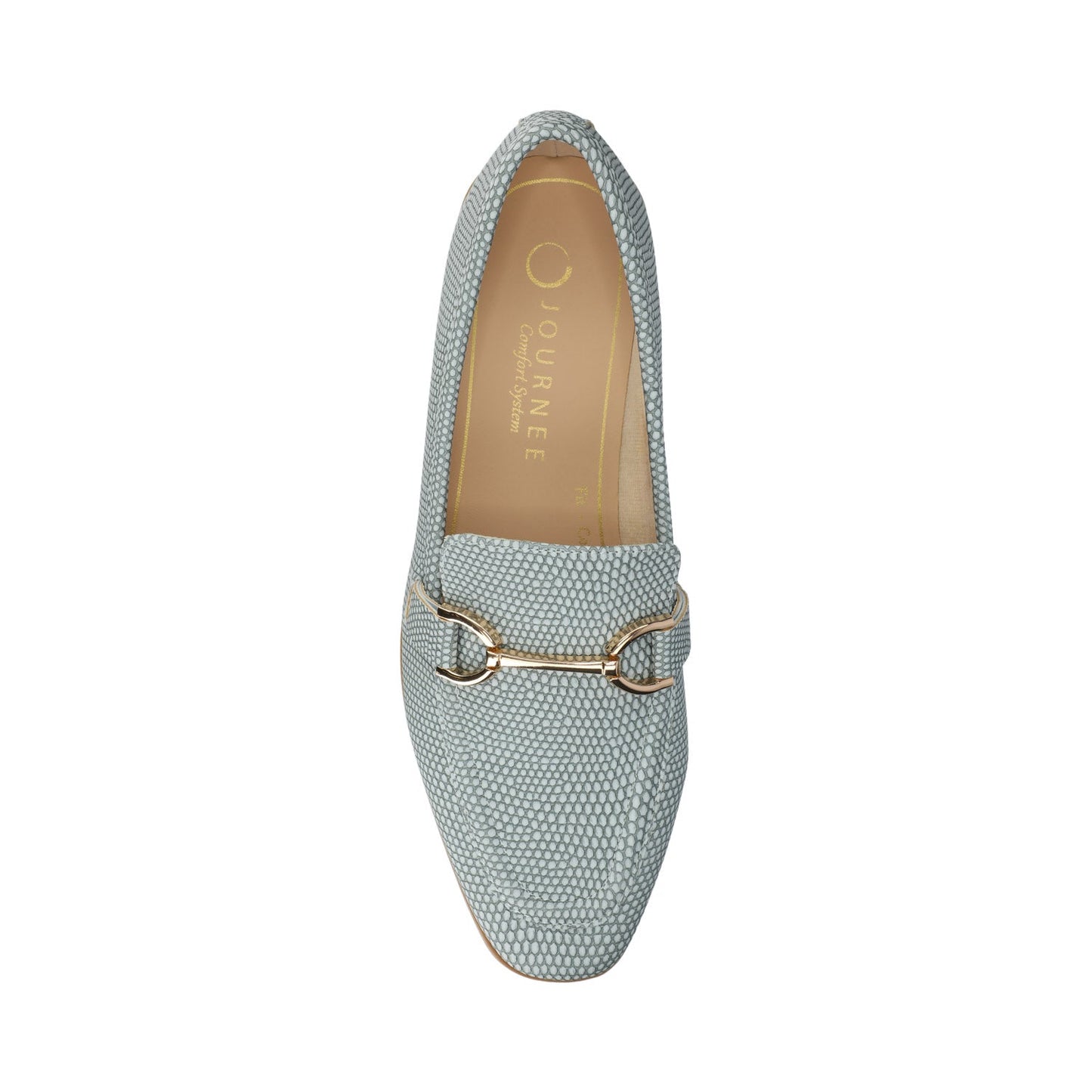 Journee MIZZA LOAFER FLATS IN VEGAN LEATHER - Blue Lizard
