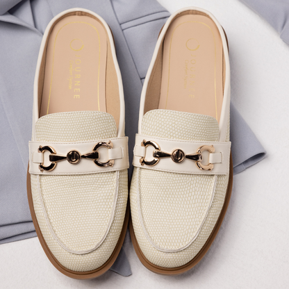 Journee RAYLA SLIP ON LOAFERS - Bone Lizard
