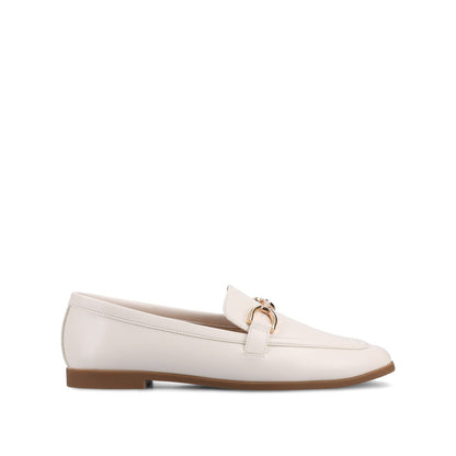 Journee MIZZA LOAFER FLATS IN VEGAN LEATHER - Bone PU