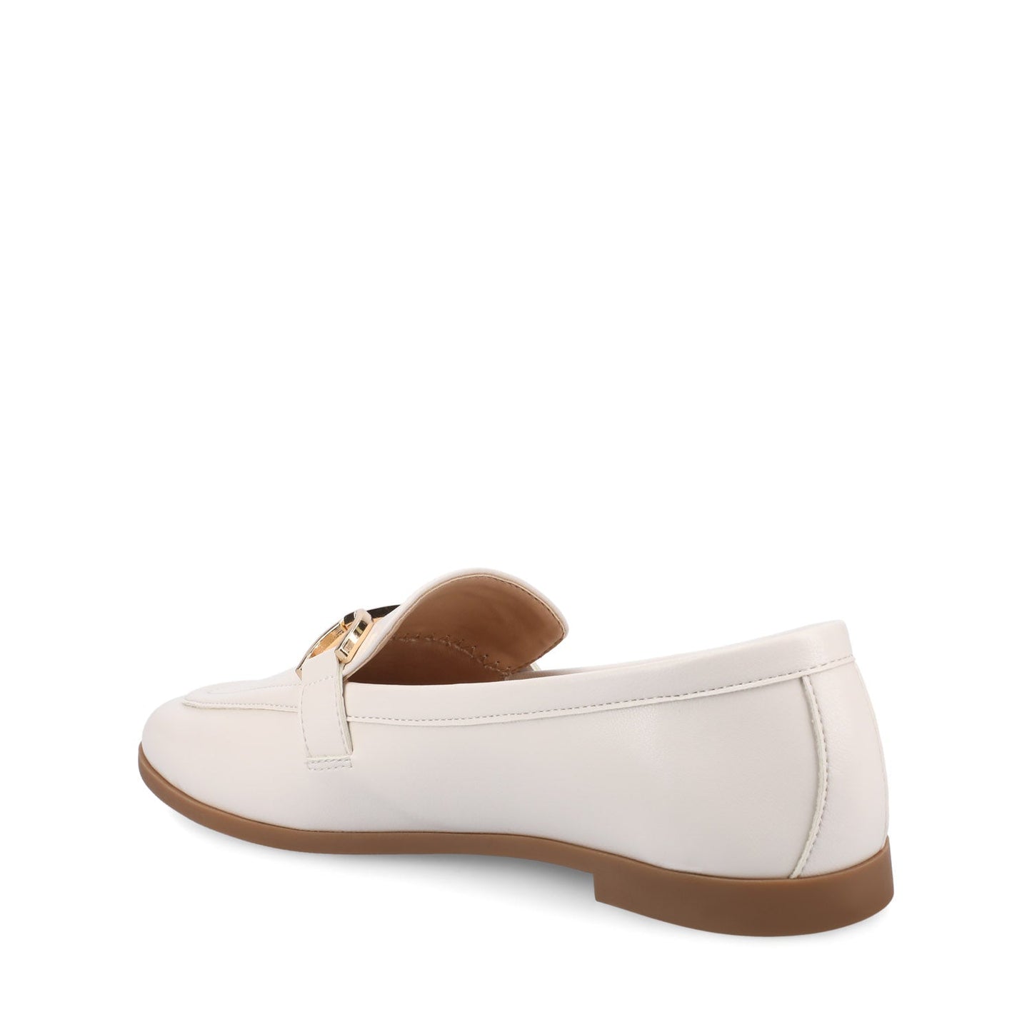 Journee MIZZA LOAFER FLATS IN VEGAN LEATHER - Bone PU