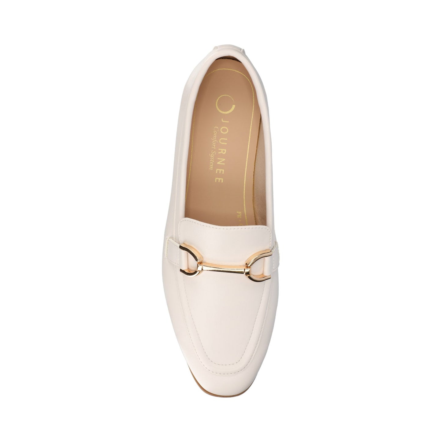Journee MIZZA LOAFER FLATS IN VEGAN LEATHER - Bone PU