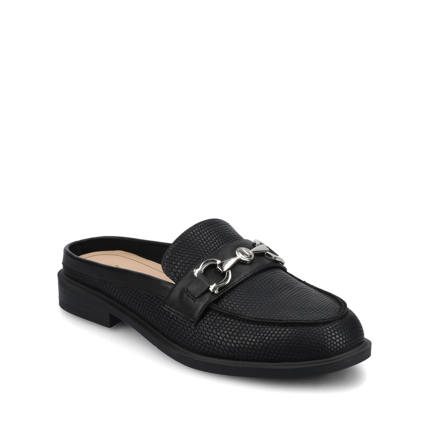 Journee RAYLA SLIP ON LOAFERS - Black Lizard