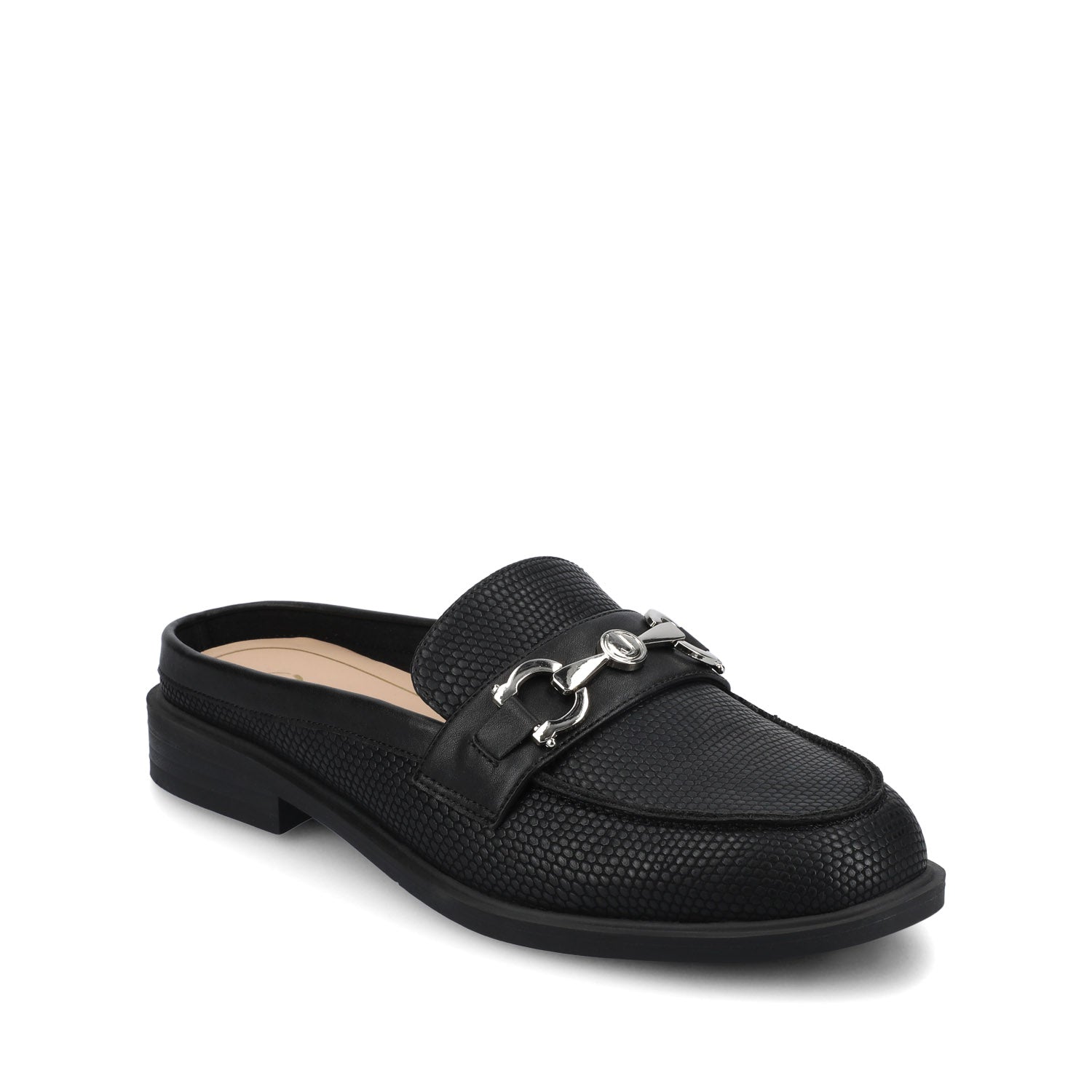 Journee RAYLA SLIP ON LOAFERS - Black Lizard