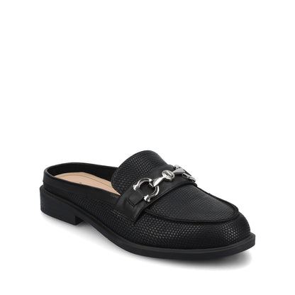 Journee RAYLA SLIP ON LOAFERS - Black Lizard