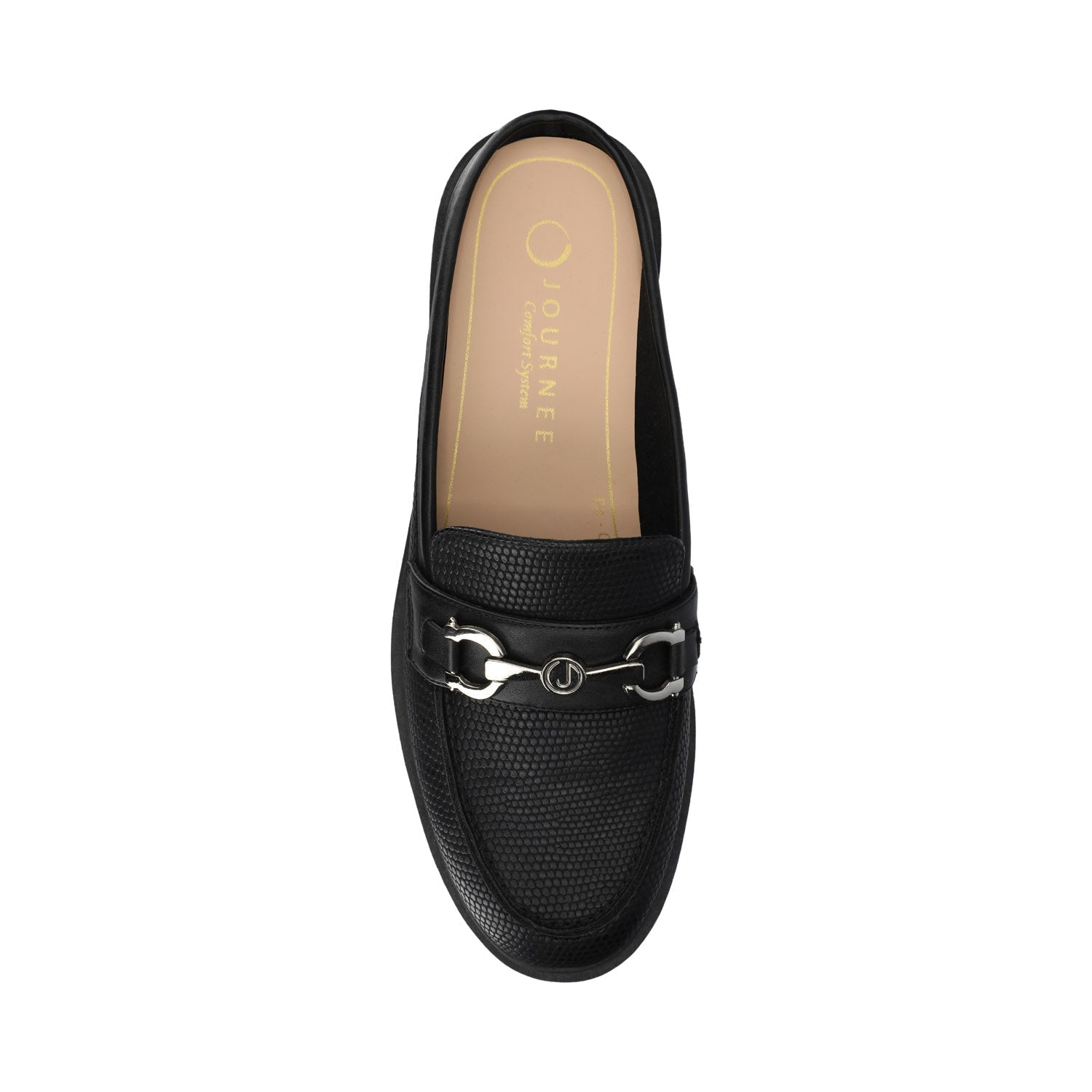 Journee RAYLA SLIP ON LOAFERS - Black Lizard