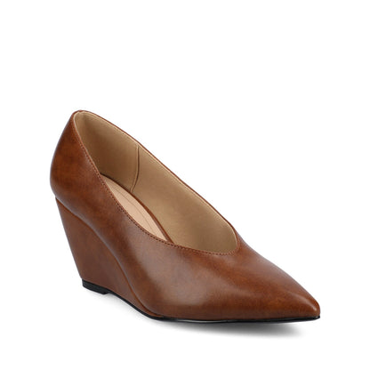 Journee DANIKA DRESS WEDGES - Cognac